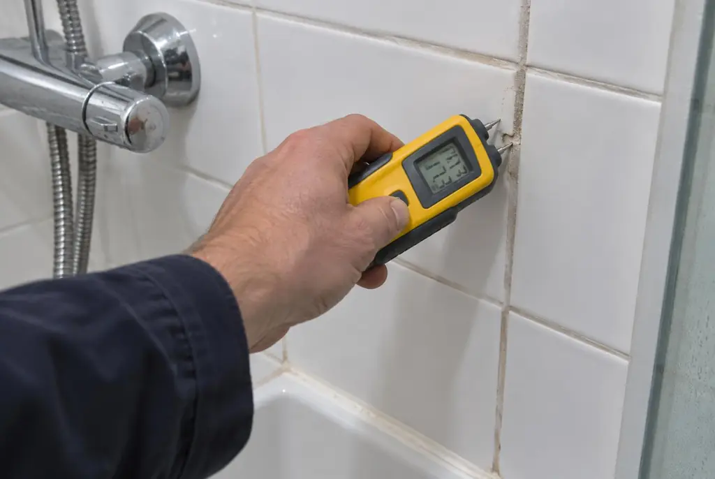 Lekdetectie Lelystad – vochtmeter op badkamertegels bij de douche